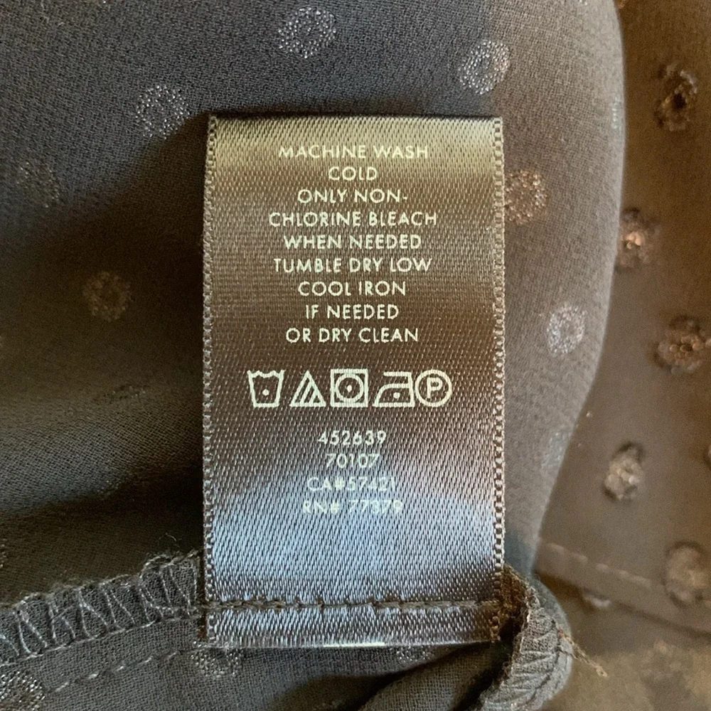 Ann Taylor Sheer Polka Dot Top Size MP - Picture 9 of 16